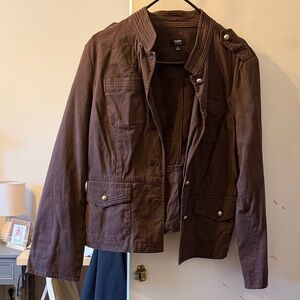 Mossimo Supply Co. Dark Brown Utility Jacket